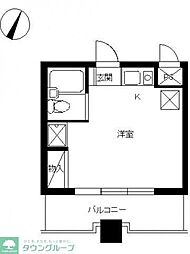 スカイコート西川口5 ワンルームの間取図画像