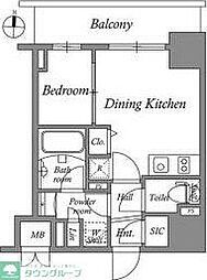 テラス押上 6階1DKの間取り
