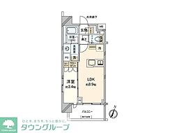 オープンレジデンシア本郷壱岐坂 2階1LDKの間取り