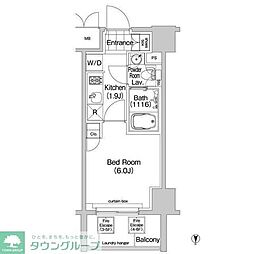 コンフォリア春日富坂 2階1Kの間取り