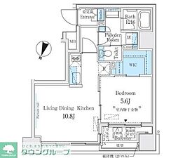 セレニティー神田 1LDKの間取図画像