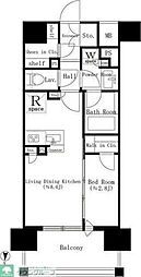 オーベルアーバンツ両国 1LDKの間取図画像