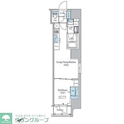 アーバネックス浅草橋Front 1LDKの間取図画像