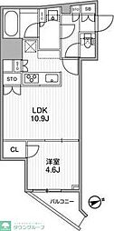 nido蔵前レジデンス 1LDKの間取図画像