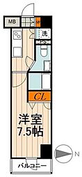 ラフィスタ東日暮里 1Kの間取図画像
