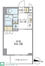 レクシード両国駅前 1Kの間取図画像