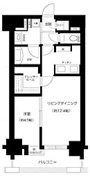 アスコットパーク日本橋浜町BISIKI 1LDKの間取図画像
