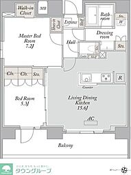 ラクラス浅草 2LDKの間取図画像