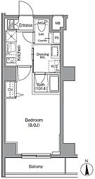 BoaVista門前仲町 1Kの間取図画像