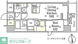 テラス御徒町 1LDKの間取図画像