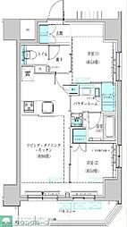 VIEQUBRIGHT蔵前 2LDKの間取図画像