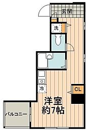 MAKESDESIGNAKIHABARA ワンルームの間取図画像
