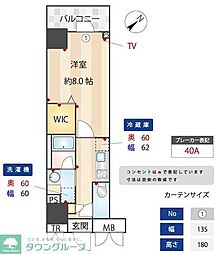 アルファレジデンシア南千住 1Kの間取図画像