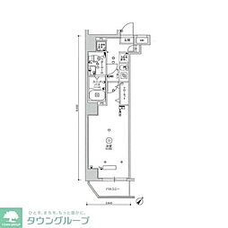 SKYCOURTPALACE押上3 1Kの間取図画像