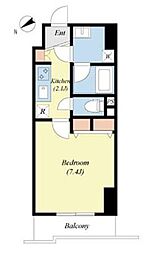 スカイコートグランデ清澄白河 1Kの間取図画像