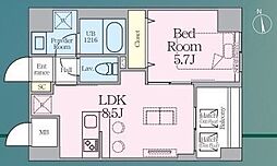 Urban二長町 1LDKの間取図画像
