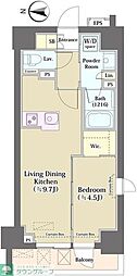 CLIOlabellevie元浅草 1LDKの間取図画像