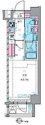 ジェノヴィア三ノ輪スカイガーデン 1Kの間取図画像