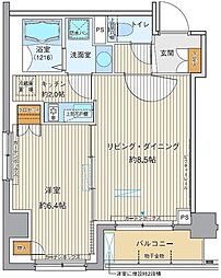 ヒューリックレジデンス茗荷谷 1LDKの間取図画像
