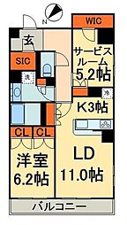 レジディア日本橋馬喰町 2LDKの間取図画像