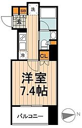 コンフォリア秋葉原EAST 1Kの間取図画像
