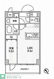 ドゥーエ曳舟 1LDKの間取図画像