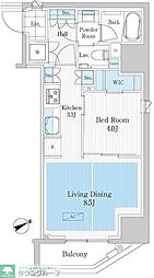 ParkAxis浅草橋2 1LDKの間取図画像