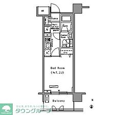 パークアクシス住吉 1Kの間取図画像