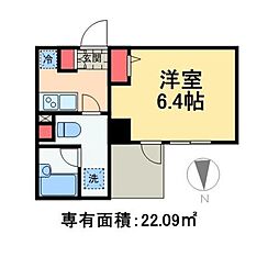ガーラ・ステーション菊川 1Kの間取図画像