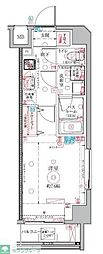 クレヴィスタ亀戸6 1Kの間取図画像