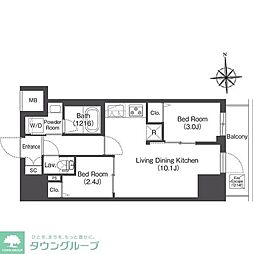COMFORIALIV木場 2LDKの間取図画像