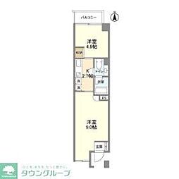 バウムプラッツ 2Kの間取図画像