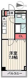 プラウドフラット森下3 1Kの間取図画像