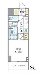 プランドール水天宮 1Kの間取図画像