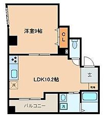 グリーンヒルズ浅草橋 1LDKの間取図画像