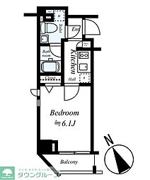 Verona門前仲町 1Kの間取図画像