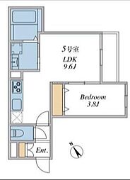 JR総武線 西千葉駅 徒歩14分の賃貸マンション 1階1LDKの間取り
