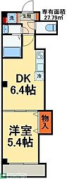 JR総武線 幕張本郷駅 徒歩3分の賃貸マンション 5階1DKの間取り