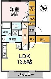千葉都市モノレール みつわ台駅 徒歩6分の賃貸アパート 1階3DKの間取り