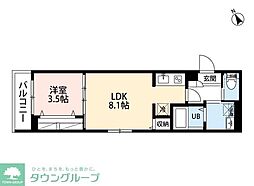 京成本線 京成津田沼駅 徒歩3分の賃貸アパート 2階1LDKの間取り