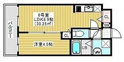 JR総武線 幕張駅 徒歩4分の賃貸マンション 1階1LDKの間取り