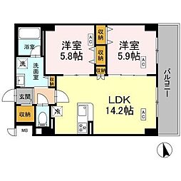 間取図画像 2LDK