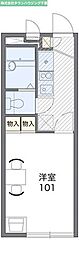レオパレス女神 1Kの間取図画像