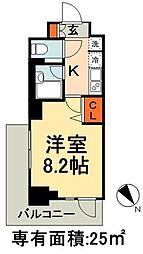 ParkAxis千葉 1Kの間取図画像