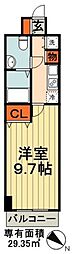 willDo千葉新宿 1Kの間取図画像