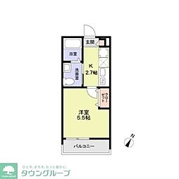 Serenity春日 1Kの間取図画像