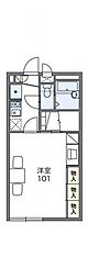 レオパレスMercury 1Kの間取図画像