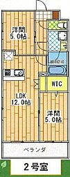 ミル・プランタン幕張 2LDKの間取図画像