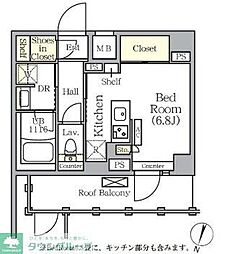 ARKMARK世田谷砧 5階ワンルームの間取り