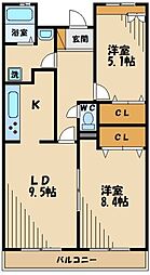 間取図画像 2LDK
